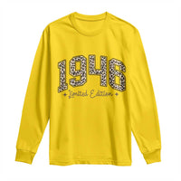 1946 Retro Birthday Long Sleeve Shirt 80 Year Old Leopard 80th Birthday Gifts For Women