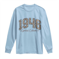 1946 Retro Birthday Long Sleeve Shirt 80 Year Old Leopard 80th Birthday Gifts For Women