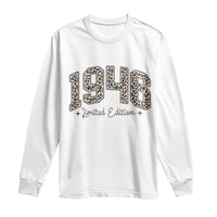 1946 Retro Birthday Long Sleeve Shirt 80 Year Old Leopard 80th Birthday Gifts For Women