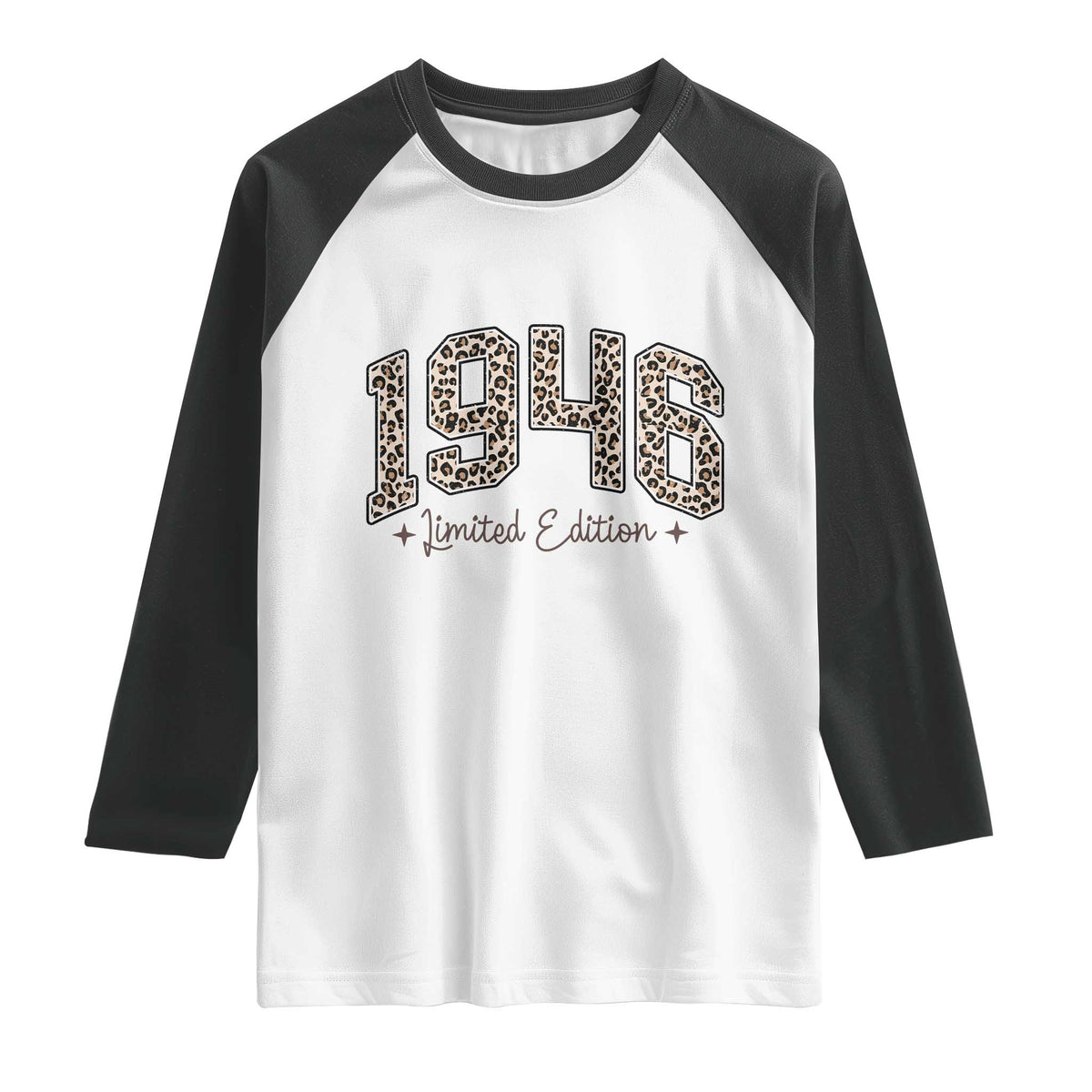 1946 Retro Birthday Raglan Shirt 80 Year Old Leopard 80th Birthday Gifts For Women