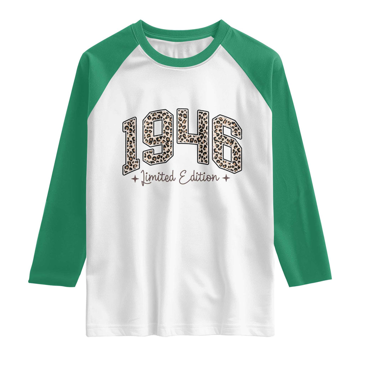 1946 Retro Birthday Raglan Shirt 80 Year Old Leopard 80th Birthday Gifts For Women
