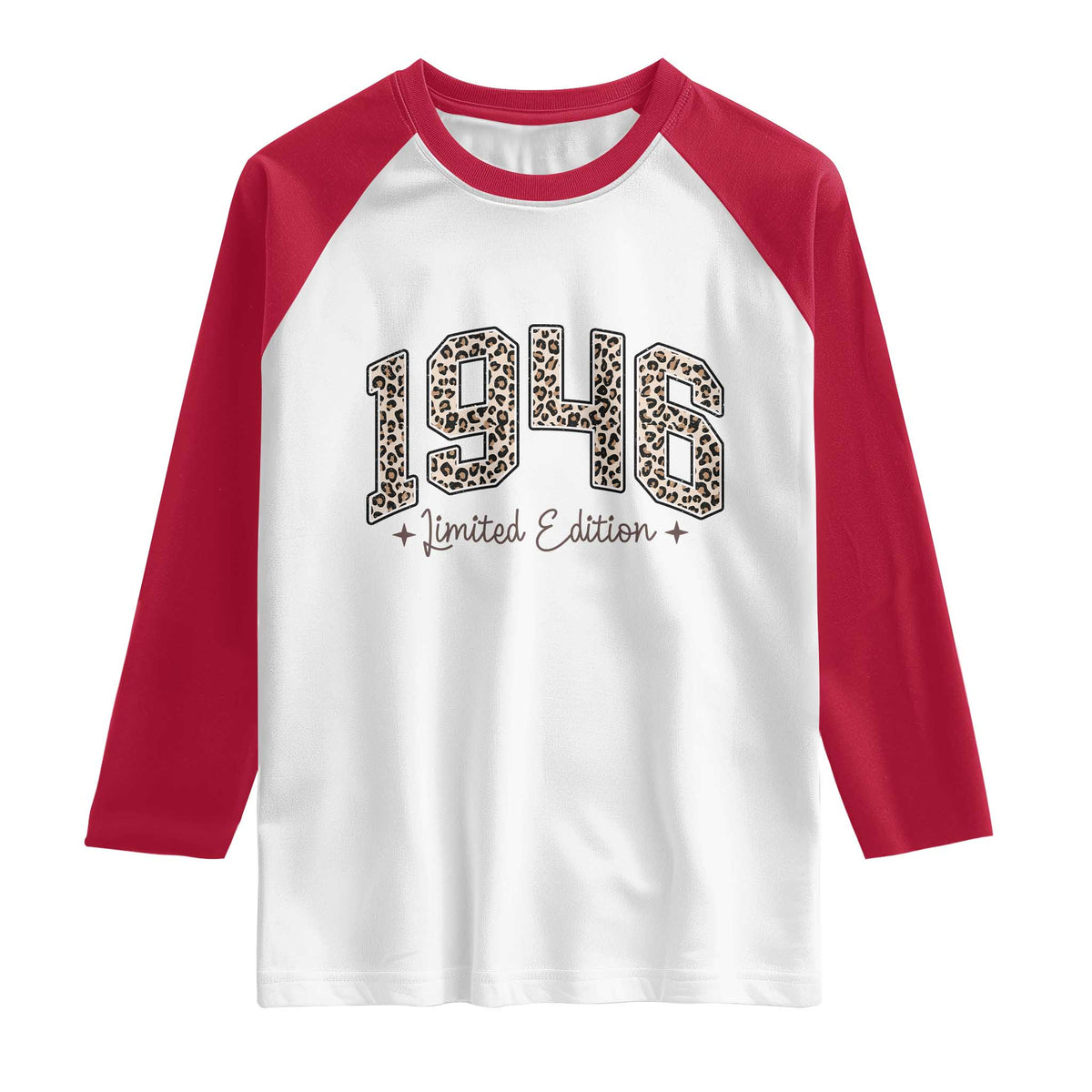 1946 Retro Birthday Raglan Shirt 80 Year Old Leopard 80th Birthday Gifts For Women