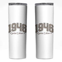 1946 Retro Birthday Skinny Tumbler 80 Year Old Leopard 80th Birthday Gifts For Women