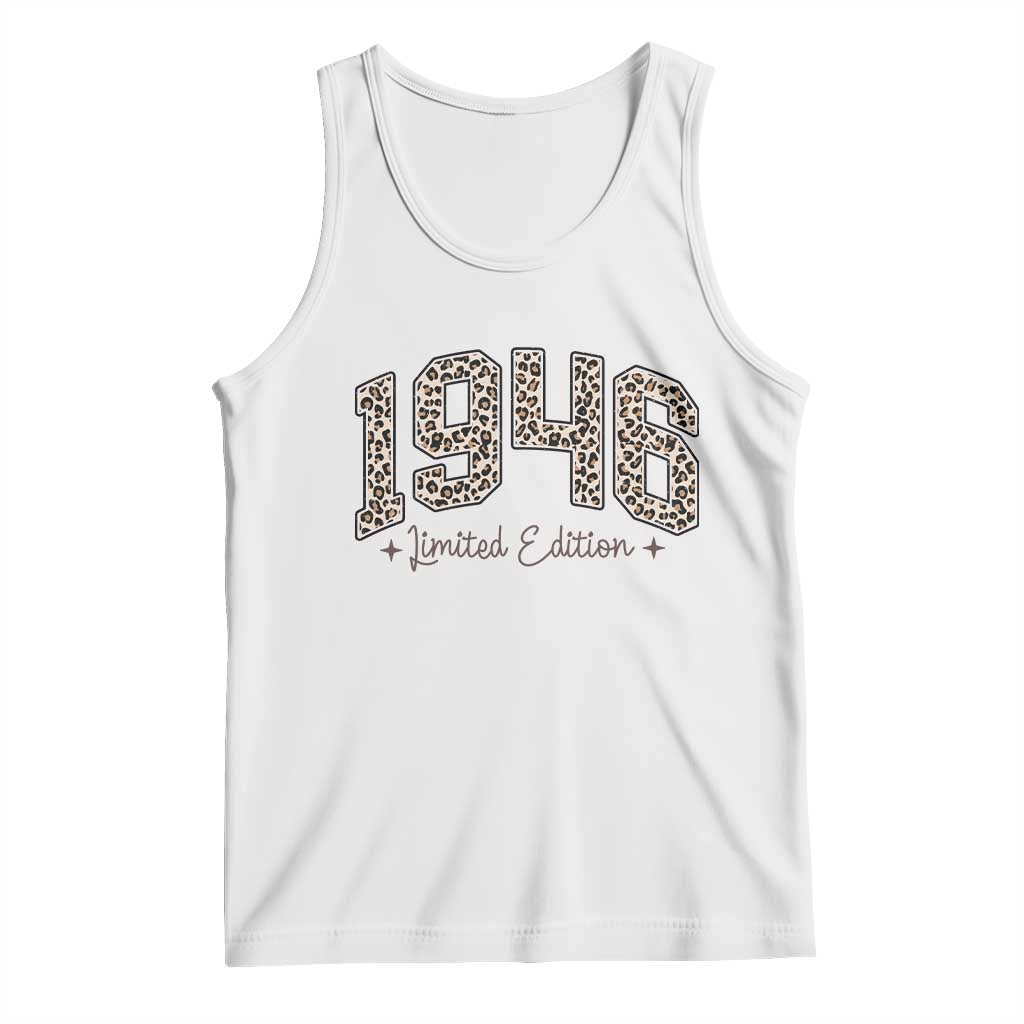 1946 Retro Birthday Tank Top 80 Year Old Leopard 80th Birthday Gifts For Women