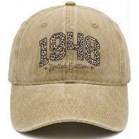 1946 Retro Birthday Washed Cotton Baseball Cap 80 Year Old Leopard 80th Birthday Gifts For Women