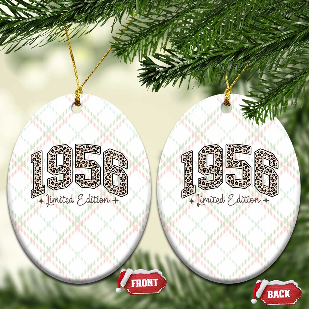 1956 Retro Birthday Ceramic Ornament 70 Year Old Leopard 70th Birthday Gifts For Women