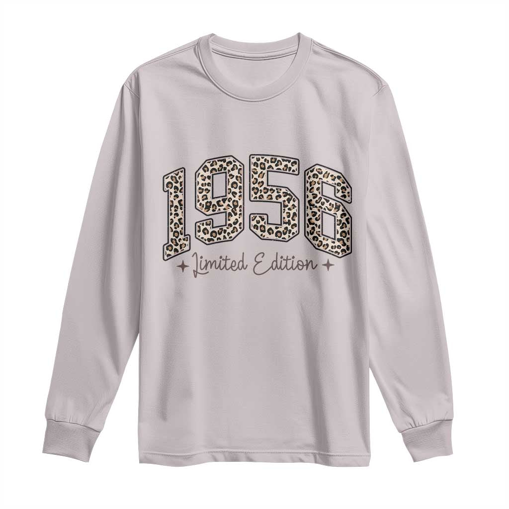 1956 Retro Birthday Long Sleeve Shirt 70 Year Old Leopard 70th Birthday Gifts For Women