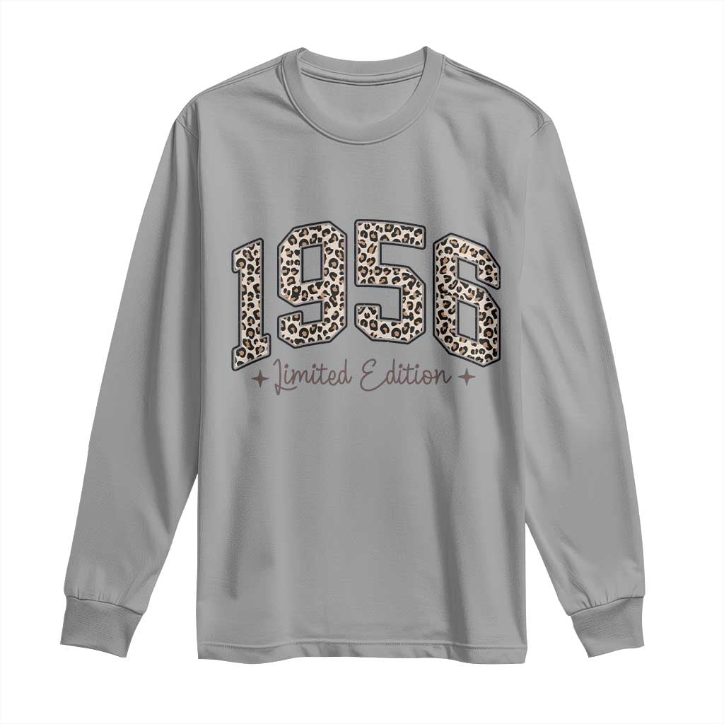 1956 Retro Birthday Long Sleeve Shirt 70 Year Old Leopard 70th Birthday Gifts For Women