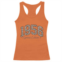 1956 Retro Birthday Racerback Tank Top 70 Year Old Leopard 70th Birthday Gifts For Women
