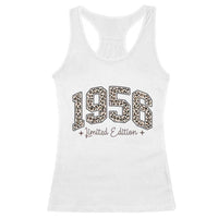 1956 Retro Birthday Racerback Tank Top 70 Year Old Leopard 70th Birthday Gifts For Women