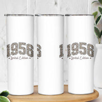 1956 Retro Birthday Skinny Tumbler 70 Year Old Leopard 70th Birthday Gifts For Women