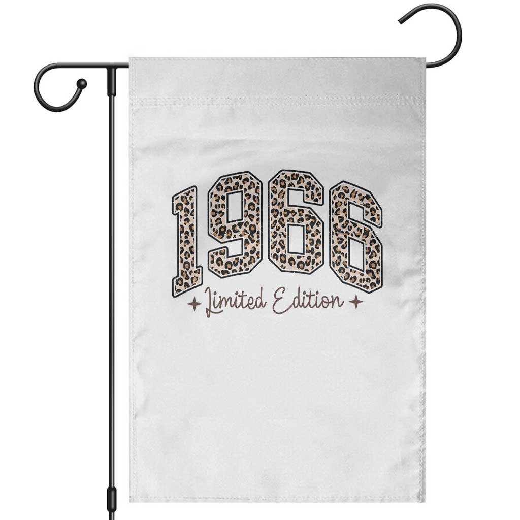 1966 Retro Birthday Garden Flag 60 Year Old Leopard 60th Birthday Gifts For Women