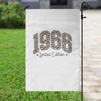 1966 Retro Birthday Garden Flag 60 Year Old Leopard 60th Birthday Gifts For Women