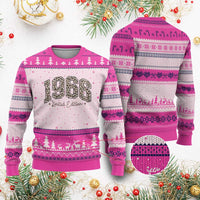 1966 Retro Birthday Ugly Christmas Sweater 60 Year Old Leopard 60th Birthday Gifts For Women