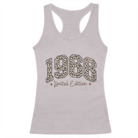 1966 Retro Birthday Racerback Tank Top 60 Year Old Leopard 60th Birthday Gifts For Women
