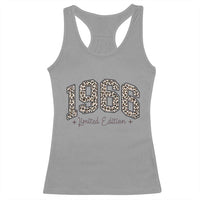 1966 Retro Birthday Racerback Tank Top 60 Year Old Leopard 60th Birthday Gifts For Women