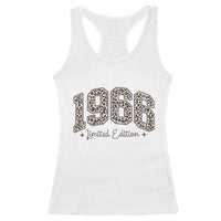 1966 Retro Birthday Racerback Tank Top 60 Year Old Leopard 60th Birthday Gifts For Women
