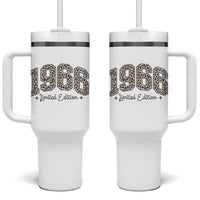 1966 Retro Birthday Tumbler With Handle 60 Year Old Leopard 60th Birthday Gifts For Women