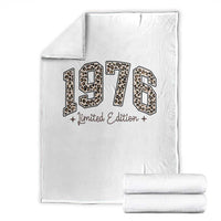 1976 Retro Birthday Throw Blanket 50 Year Old Leopard 50th Birthday Gifts For Women