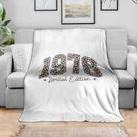 1976 Retro Birthday Throw Blanket 50 Year Old Leopard 50th Birthday Gifts For Women