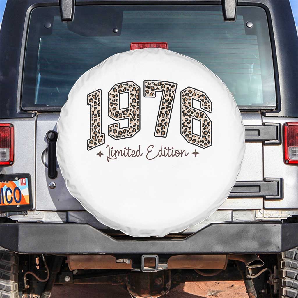 1976 Retro Birthday Spare Tire Cover 50 Year Old Leopard 50th Birthday Gifts For Women