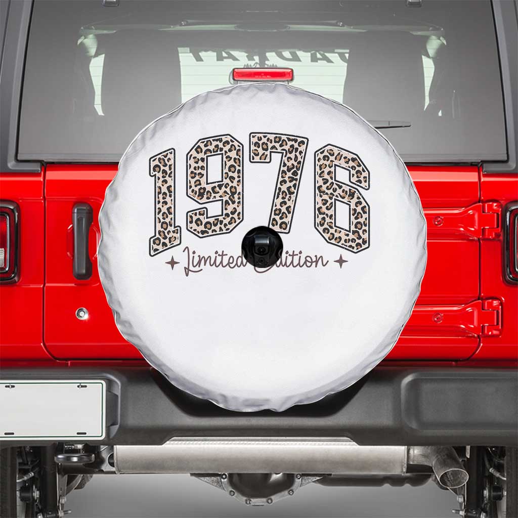 1976 Retro Birthday Spare Tire Cover 50 Year Old Leopard 50th Birthday Gifts For Women