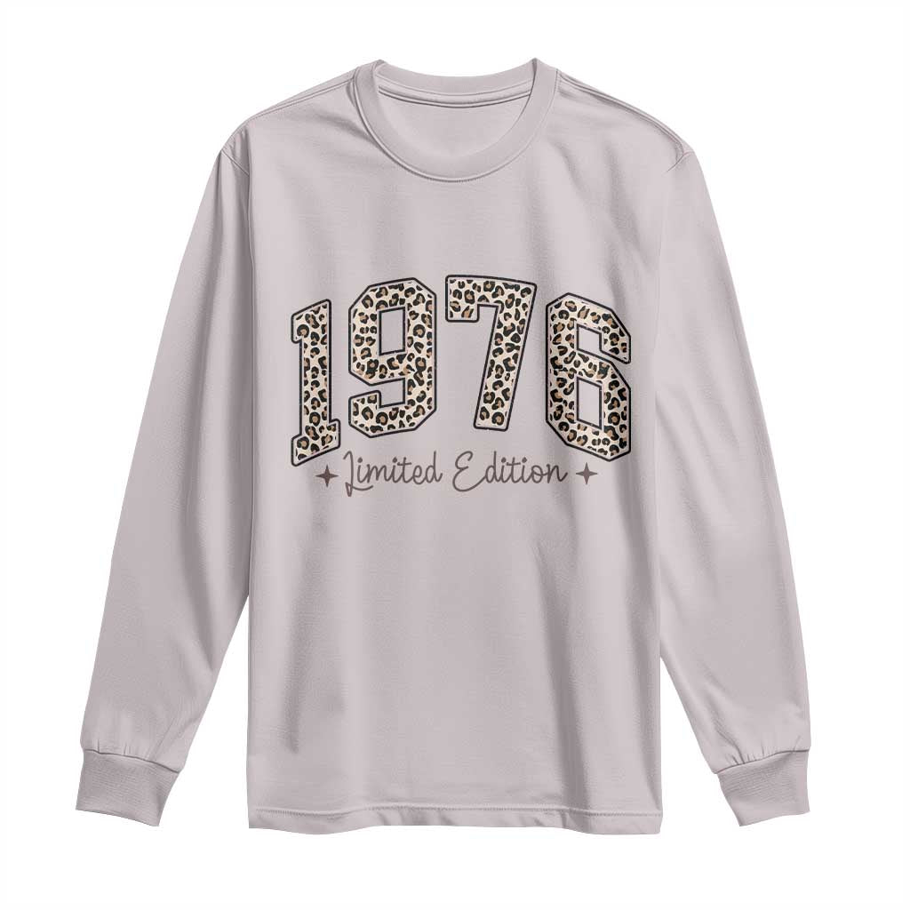 1976 Retro Birthday Long Sleeve Shirt 50 Year Old Leopard 50th Birthday Gifts For Women