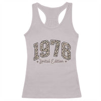 1976 Retro Birthday Racerback Tank Top 50 Year Old Leopard 50th Birthday Gifts For Women