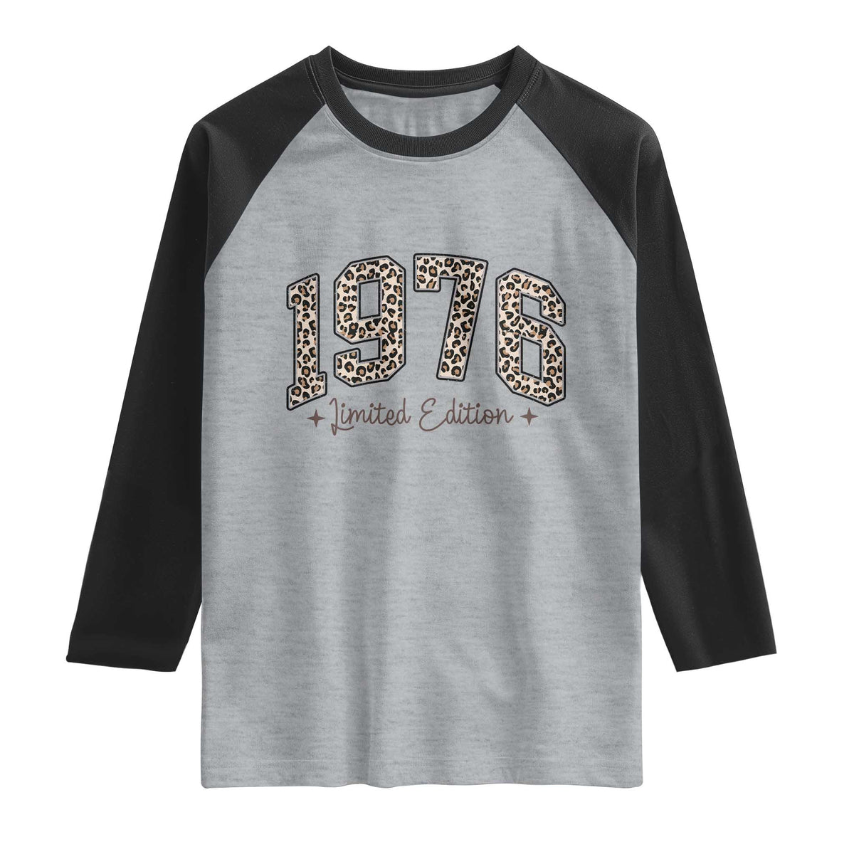 1976 Retro Birthday Raglan Shirt 50 Year Old Leopard 50th Birthday Gifts For Women