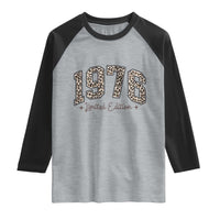 1976 Retro Birthday Raglan Shirt 50 Year Old Leopard 50th Birthday Gifts For Women
