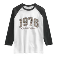 1976 Retro Birthday Raglan Shirt 50 Year Old Leopard 50th Birthday Gifts For Women