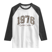 1976 Retro Birthday Raglan Shirt 50 Year Old Leopard 50th Birthday Gifts For Women