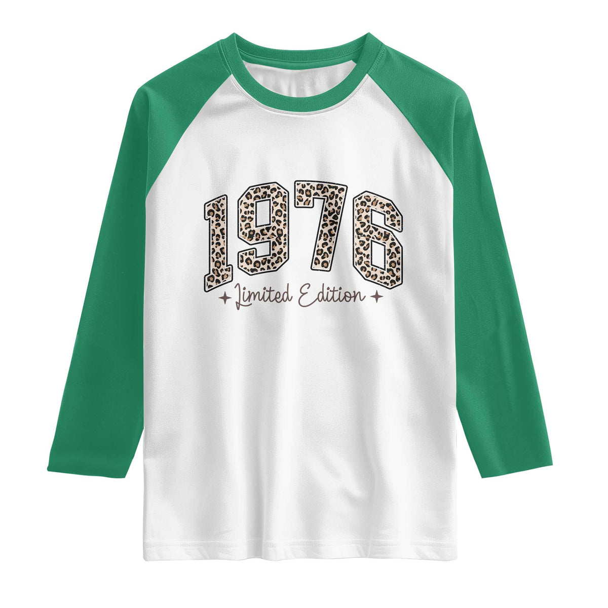 1976 Retro Birthday Raglan Shirt 50 Year Old Leopard 50th Birthday Gifts For Women