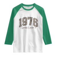 1976 Retro Birthday Raglan Shirt 50 Year Old Leopard 50th Birthday Gifts For Women