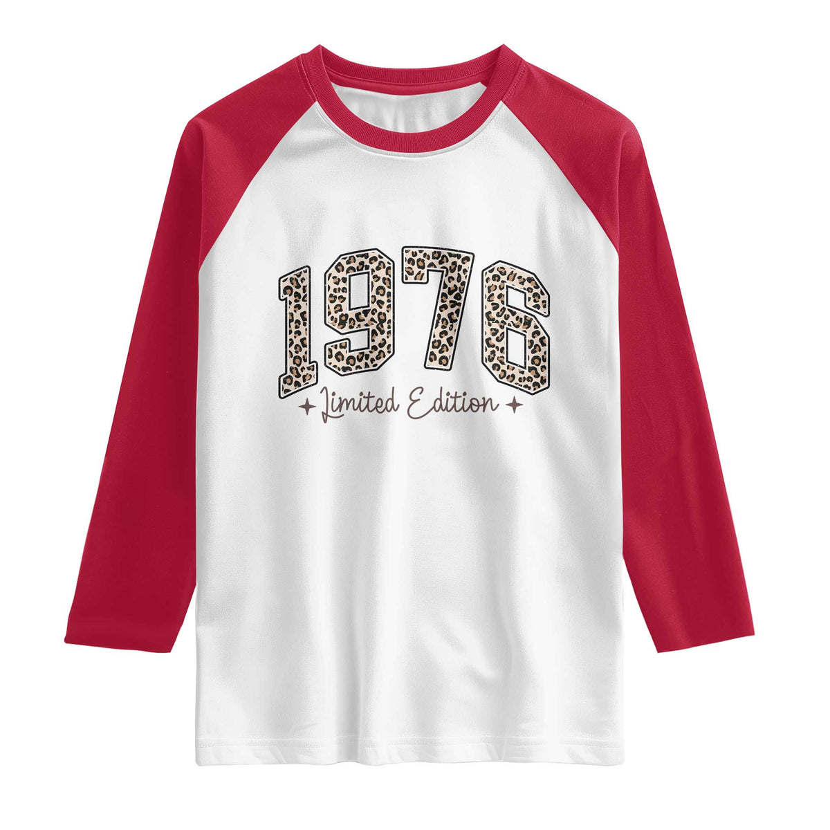 1976 Retro Birthday Raglan Shirt 50 Year Old Leopard 50th Birthday Gifts For Women