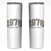 1976 Retro Birthday Skinny Tumbler 50 Year Old Leopard 50th Birthday Gifts For Women