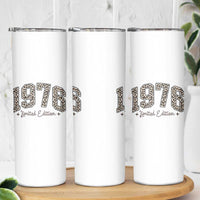 1976 Retro Birthday Skinny Tumbler 50 Year Old Leopard 50th Birthday Gifts For Women