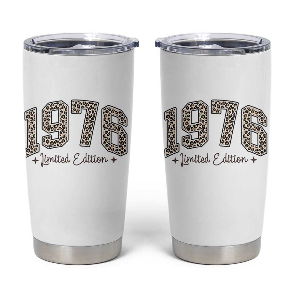 1976 Retro Birthday Tumbler Cup 50 Year Old Leopard 50th Birthday Gifts For Women