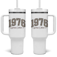 1976 Retro Birthday Tumbler With Handle 50 Year Old Leopard 50th Birthday Gifts For Women