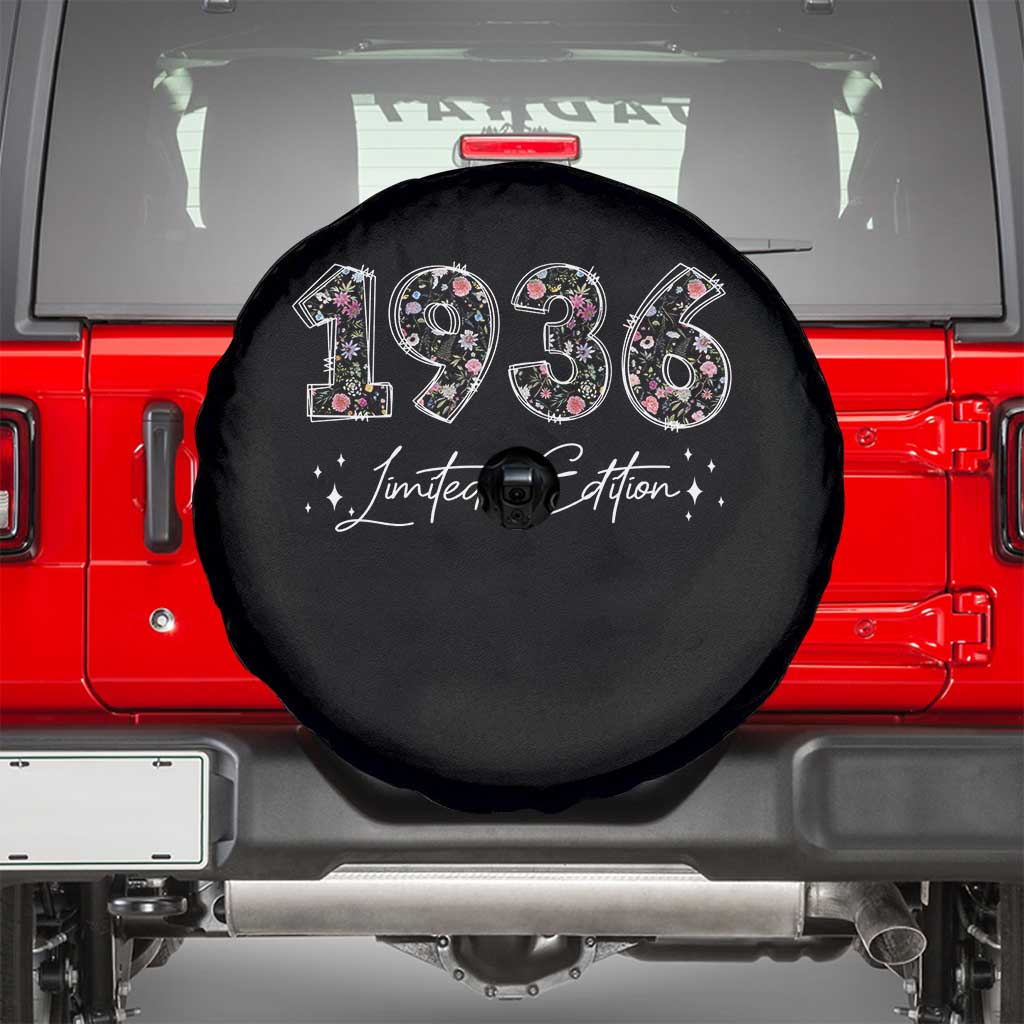 90th Birthday Spare Tire Cover Floral 1936 90 Year Old Birthday Gifts For Women