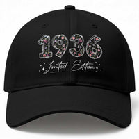 90th Birthday Baseball Cap Floral 1936 90 Year Old Birthday Gifts For Women