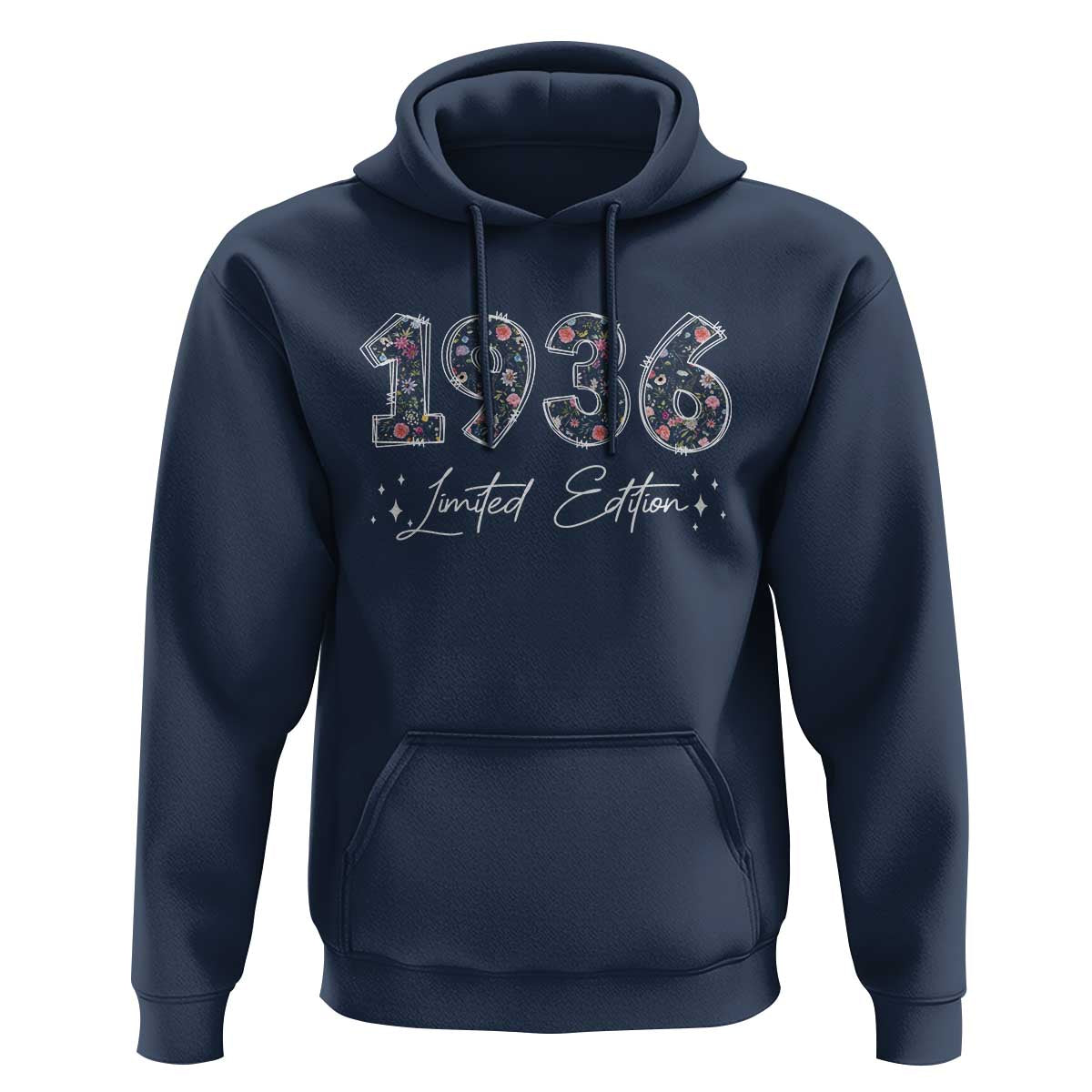 90th Birthday Hoodie Floral 1936 90 Year Old Birthday Gifts For Women