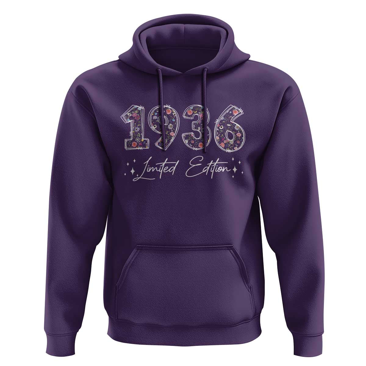 90th Birthday Hoodie Floral 1936 90 Year Old Birthday Gifts For Women