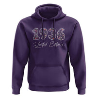 90th Birthday Hoodie Floral 1936 90 Year Old Birthday Gifts For Women