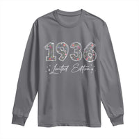 90th Birthday Long Sleeve Shirt Floral 1936 90 Year Old Birthday Gifts For Women