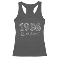 90th Birthday Racerback Tank Top Floral 1936 90 Year Old Birthday Gifts For Women