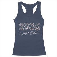 90th Birthday Racerback Tank Top Floral 1936 90 Year Old Birthday Gifts For Women