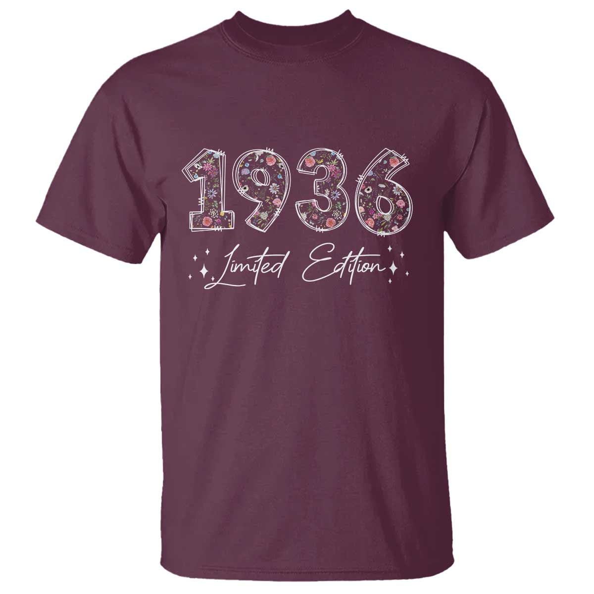 90th Birthday T Shirt Floral 1936 90 Year Old Birthday Gifts For Women