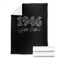 80th Birthday Throw Blanket Floral 1946 80 Year Old Birthday Gifts For Women