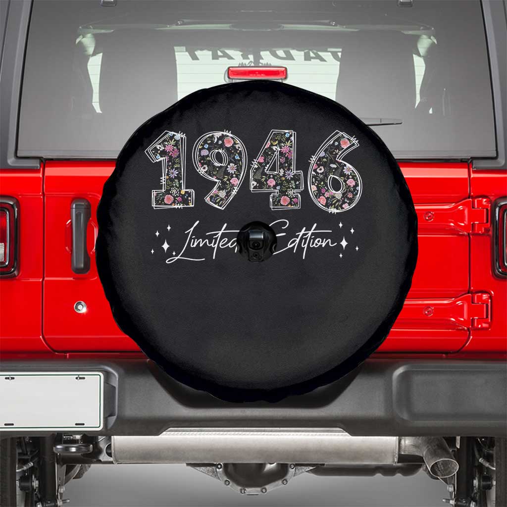 80th Birthday Spare Tire Cover Floral 1946 80 Year Old Birthday Gifts For Women